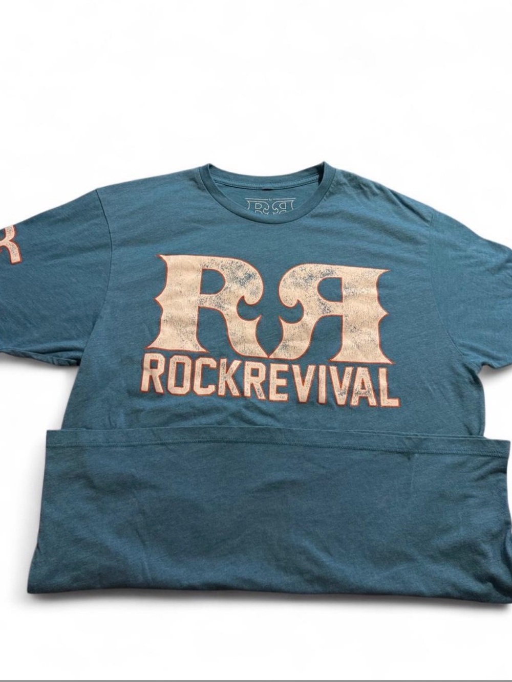 Rock Revival Men’s Teal Graphic Logo T-Shirt
